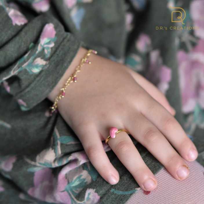 Παιδικό δαχτυλίδι "Sweet heart" in enamel