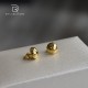 Χρυσά σφυρήλατα σκουλαρίκια drops of elegance