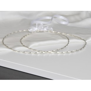 "Waves" επάργυρα στέφανα γάμου 3mm 