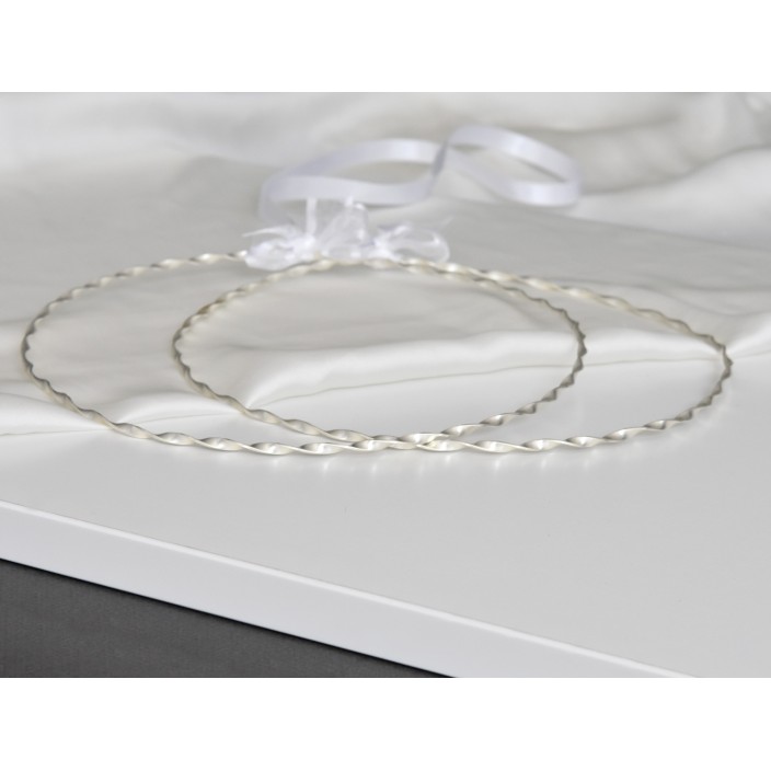 "Waves" επάργυρα στέφανα γάμου 3mm 