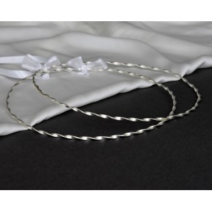 "Waves" ασημένια στέφανα γάμου 3mm 