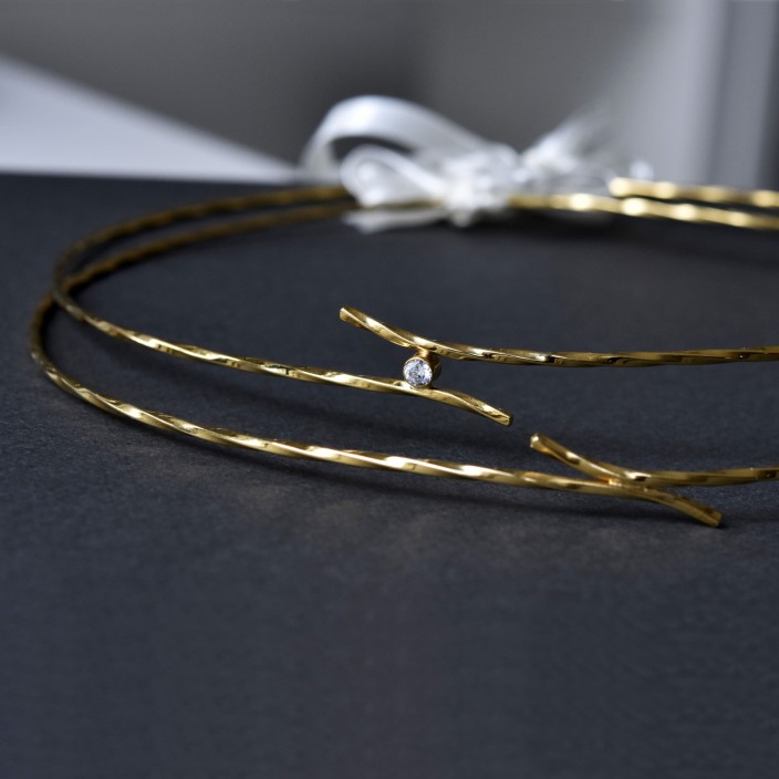 "Diamond" επάργυρα στέφανα γάμου