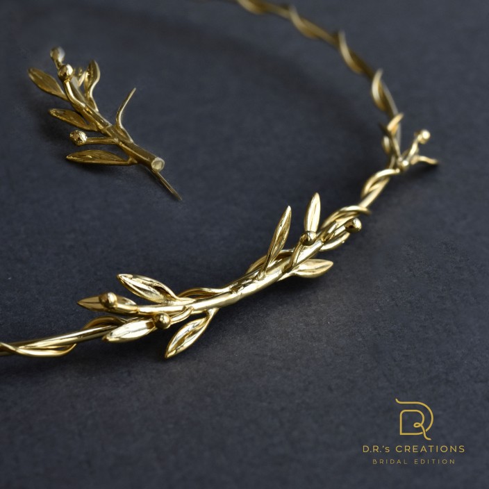 "Olive branch" - επάργυρα στέφανα γάμου