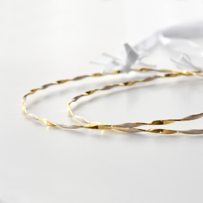 "Waves in enamel" επάργυρα στέφανα γάμου - 3mm